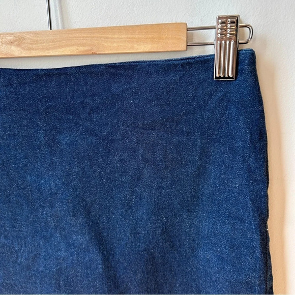 Vintage Y2K stretch dark wash denim pencil / midi skirt - Picture 3 of 5